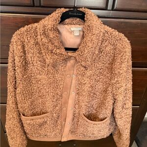 Women's Cozy Brown Teddy Jacket